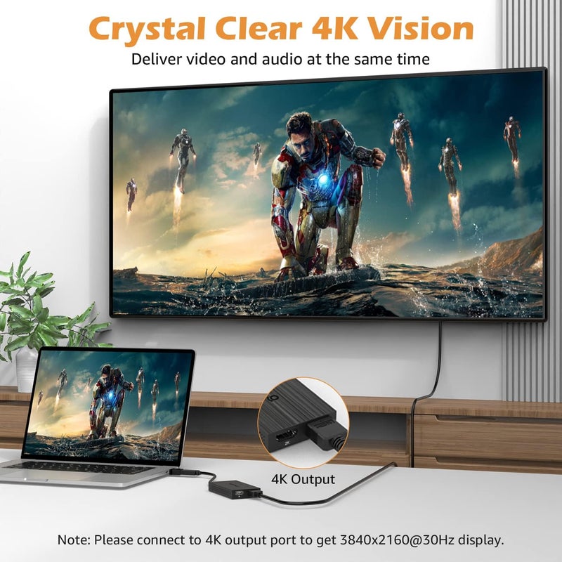 WAVLINK USB 3.0 or USB C to HDMI Adapter, HDMI Splitter for Dual Monitors, Universal Video Graphics for Thunderbolt 3/4, USB 4, Windows, Mac OS - Image 2